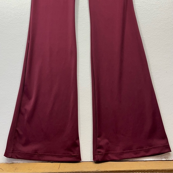 Weissman Maroon Jumpsuit Plain Flare Legs NEW - Picture 3 of 8